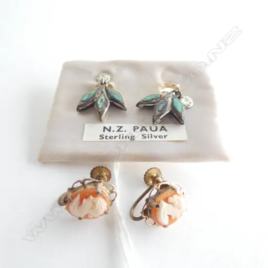 TWO PAIRS OF CLIP ON EARRINGS