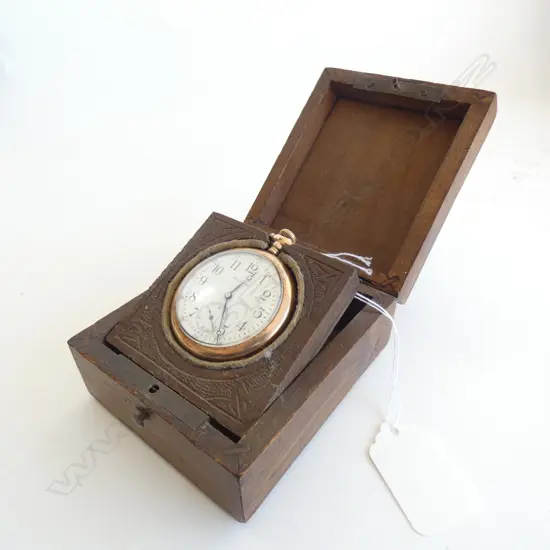 EARLY 20thC G/PLATE HALF HUNTER P/WATCH  IN CASE
