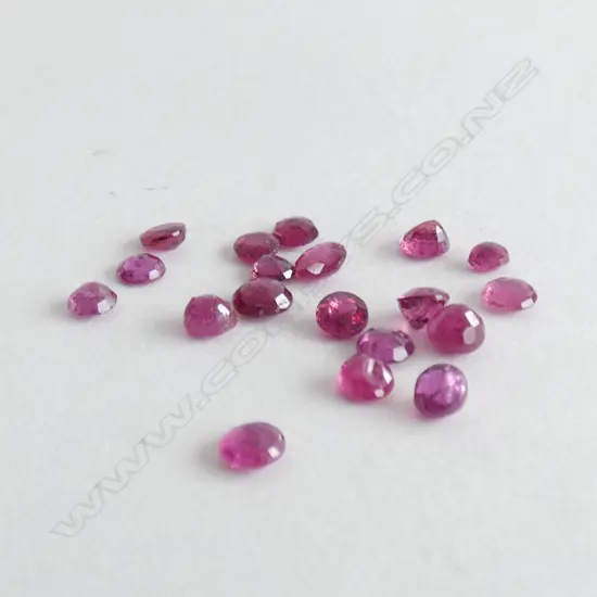5CT FACETED RUBIES, ROUND 4mm dia
