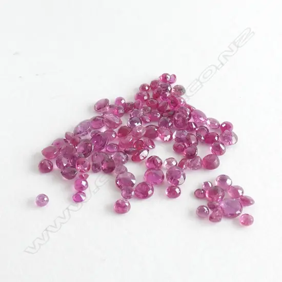 10CT FACETED RUBIES, ROUND