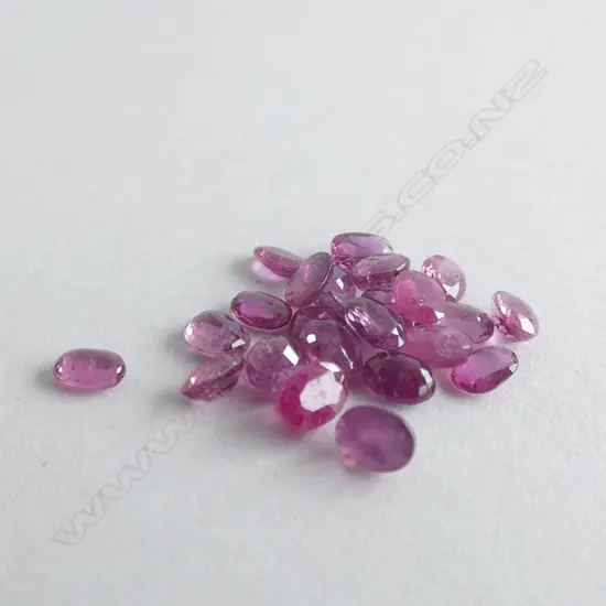 5CT OVAL FACETED RUBIES 