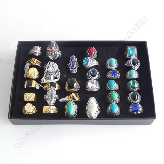 TRAY OF ASST. COSTUME RINGS