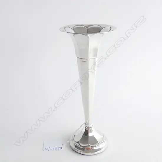 STG SILVER POSEY VASE, SHEFFIELD 1924 H.185mm 128 GRAMS, WEIGHTED