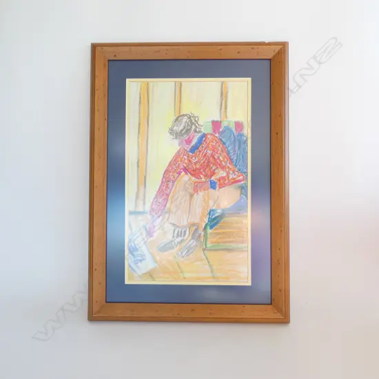 OIL STICK 'THE ARTISTS WIFE' BY 'GEOFF FAIRBURN' - 250 X 410MM