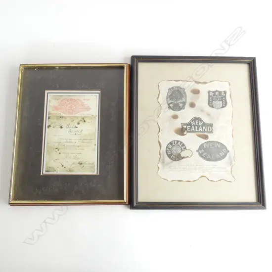 PR FRAMED PRINTS NZ INSURANCE CO DOCUMENTS INC. EARLY FIRE MARKS