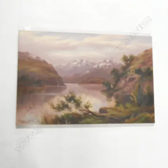 W. ALLEN BOLLARD COLONIAL LANDSCAPE OIL 1910 510x765mm UNFRAMED