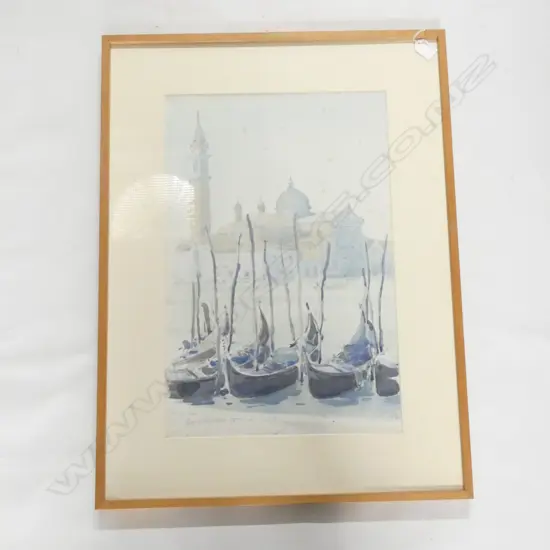 BEN WOOLLCOMBE “VENICE MORNING LIGHT” 1986. WATERCOLOUR. BOUGHT FROM THE ARTIST.530 X 345mm