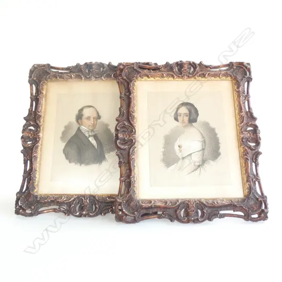 GEORGE MOROSINI (IRISH b.?-1882), PR. VICTORIAN PORTRAITS, GRAPHITE, CONTÉ & W/C HEIGHTENED w CHINESE WHITE. 