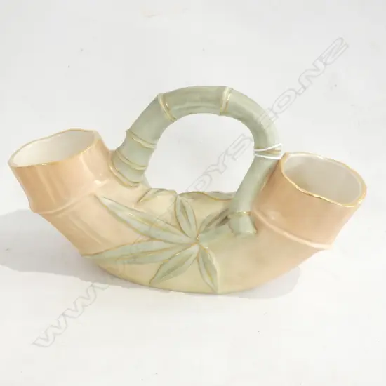 VINTAGE ROYAL WORCESTER BLUSH TWIN VASE L. 205MM