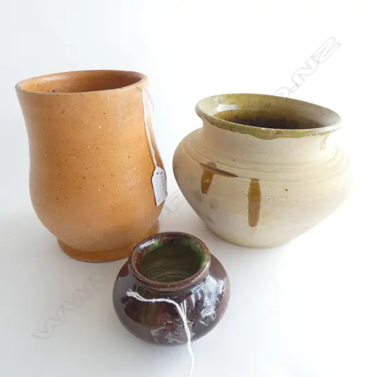 3 FULFORD POTTERY VASES H.170mm