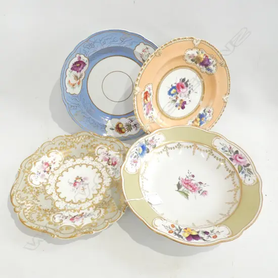 4 19thC PLATES; CHAMBERLAIN, COPELAND ETC