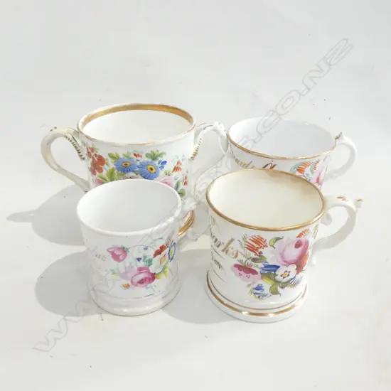 4 19thC MUGS