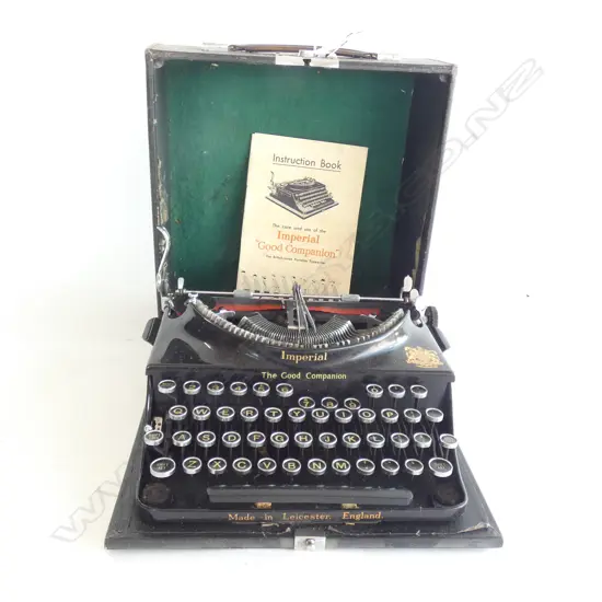 CASED OLD IMPERIAL TYPEWRITER