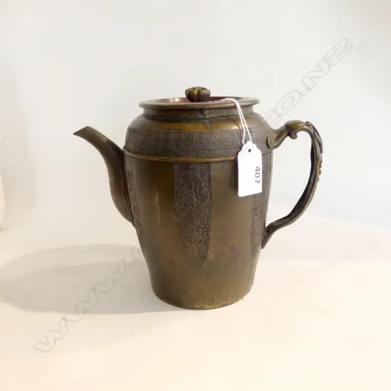 JAPANESE BRONZE TEAPOT H.160mm