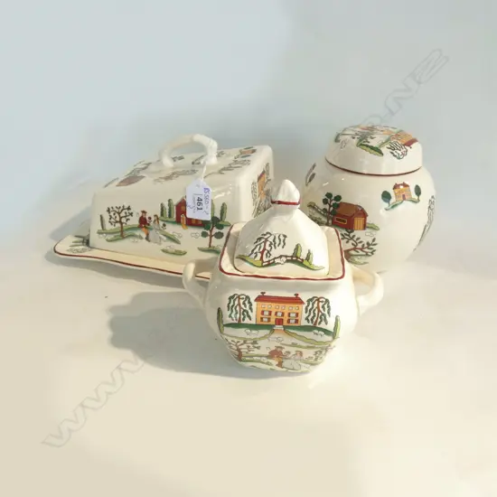 3 PIECES MASON'S 'COUNTRY LANE, 