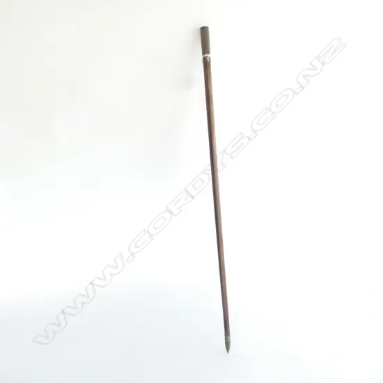 OLD ROSEWOOD & BRASS BULLET WALKING STICK L.770mm