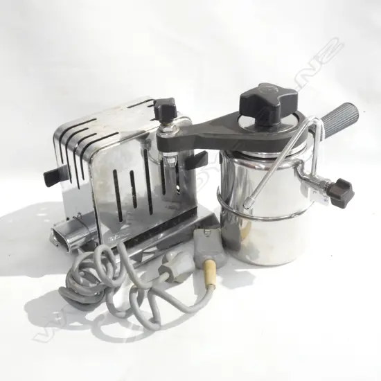 VINTAGE CHROME TOASTER & COFFEE MACHINE