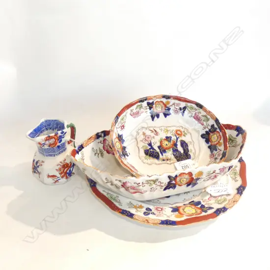 4 PCS MASONS IRONSTONE, IMARI PATTERN