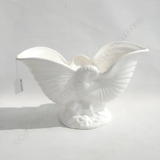 CROWN LYNN 'NAUTILUS' WHITEWARE VASE W.290mm