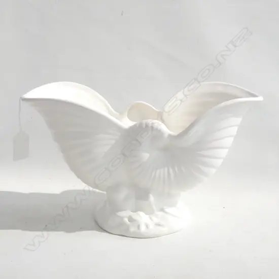 CROWN LYNN 'NAUTILUS' WHITEWARE VASE W.290mm