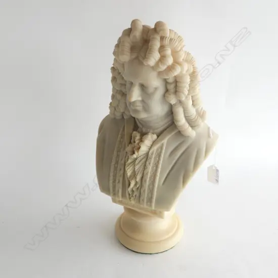 WHITE RESIN BUST OF HANDEL H.370mm