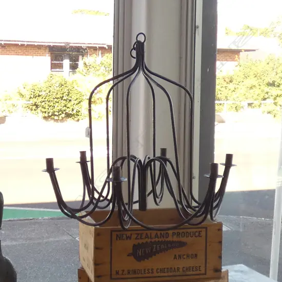 WROUGHT IRON CANDLE CHANDELIER 600mm dia