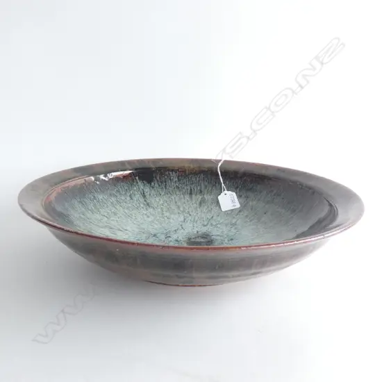 LEN CASTLE LGE 1960'S BOWL CHUN GLAZE. a.f. Dia.345mm...