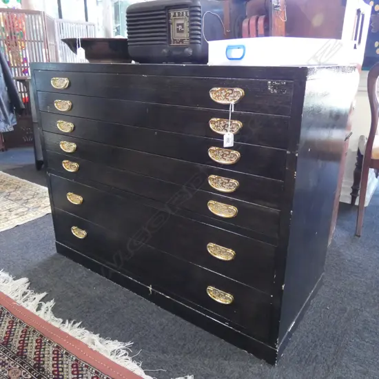 10 DRAWER PAULOWNIA WOOD  KIMONO CHEST H798 W1029 D448