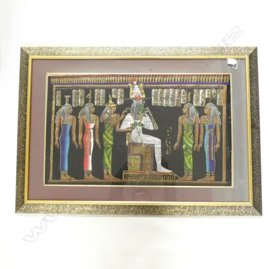 EGYPTIAN W/C ON PAPYRUS PAPER CLEOPATRA 460 X 750mm