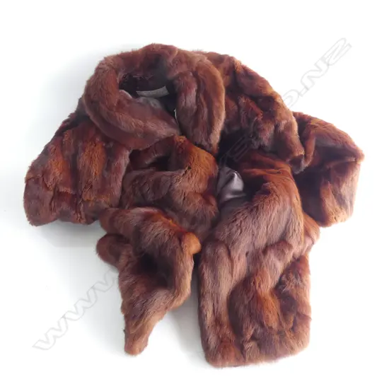 VINTAGE J.S.GROUNDS CO LTD FUR JACKET 3/4 LENGTH