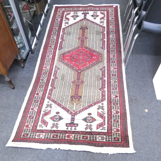 HAND KNOTTED WOOL PILE RUG...