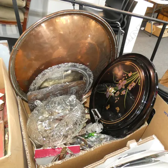 BOX LOT ORIENTAL CUTLERY ETC