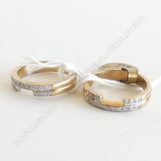 PR 9CT & MULTI DIAMOND SET BAND RINGS