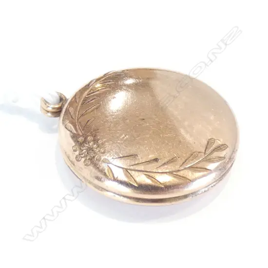 GOLD PLATE LOCKET DIA 23MM