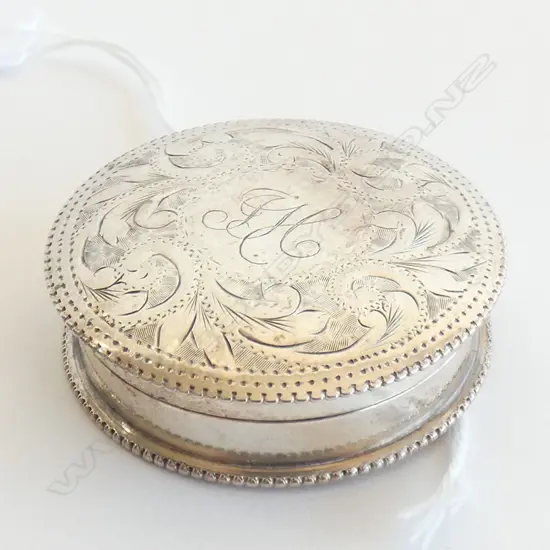 ENGRAVED STERLING SILVER PILL BOX