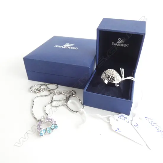 SWAROVSKI CRYSTAL MULTI COLOURED PENDANT & RING