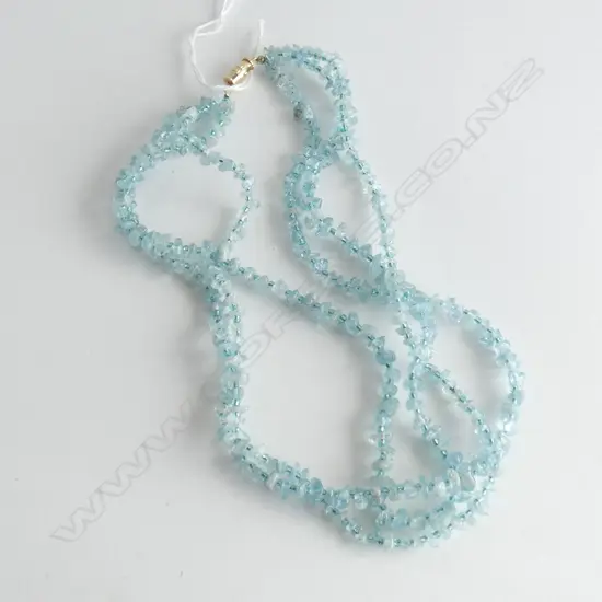 AQUAMARINE 3 STRAND NECKLACE