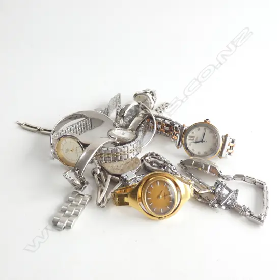 BAG OF ASST. WATCHES; SEIKO, NIVADA, CONSUL ETC