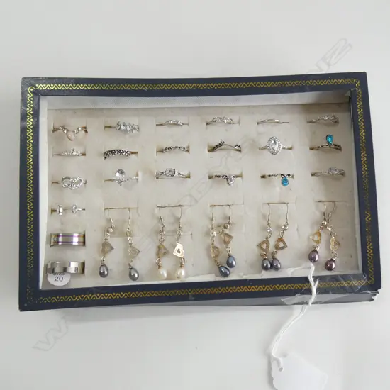 TRAY OF ASST. RINGS & EARRINGS