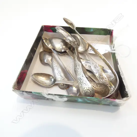 10 19thC DUTCH SILVER SMALL CUTLERY PCES. 2 CADDY SPOONS...