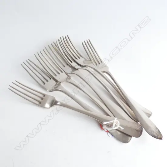 7 19thC DUTCH SILVER TABLE FORKS ...