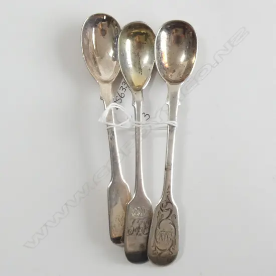 (17757) 3 STG SILVER SPOONS
