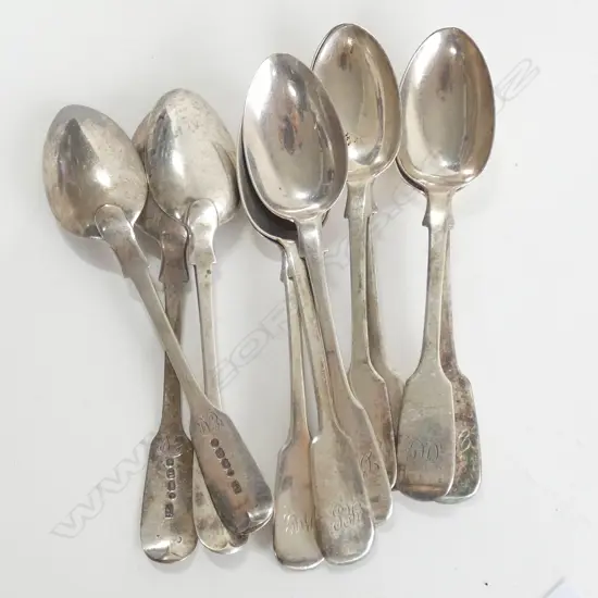 (17757) 10 STG SILVER TEASPOONS