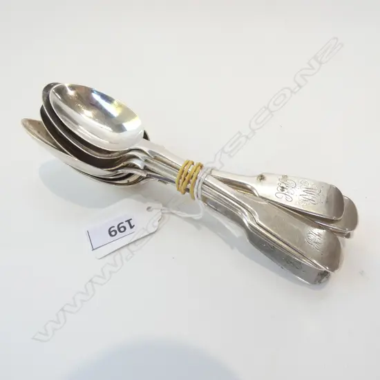 9 STG SILVER TEASPOONS -