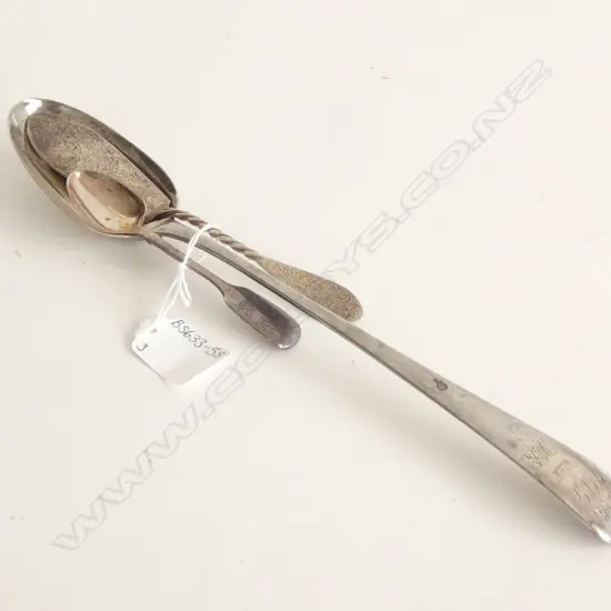 (17757) STG SILVER; LG SERVING SPOON / BUTTER KNIFE & TEASPOON