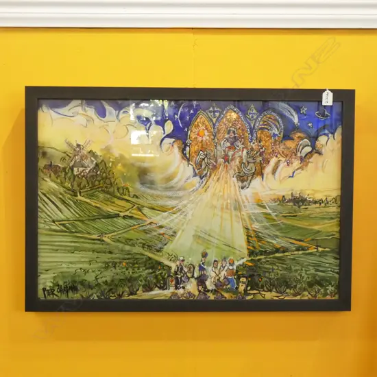 PETER O'HAGEN, (1942-2002) WATERCOLOUR, GOUACHE & TINTED GUM, SIGNED, 495 X 745mm