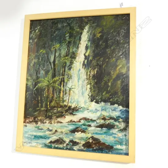 M GARDNER HOMER FALLS OIL 490 X 390 MM + PRINT...