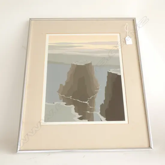 JERRY SCHURR (USA 20thC) "CASTLE ROCK" (1981), SERIGRAPH PRINT IN COLOURS, ED.11/290. 340 x 280mm