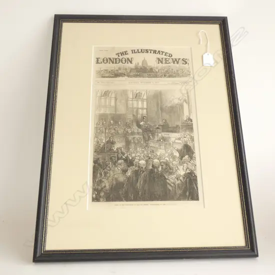 THE LONDON ILLUSTRATED NEWS 1877 SKETCH OF THE 'TRIAL OF THE DETECTIVES' (KURR). 560 x 420mm OVERALL 