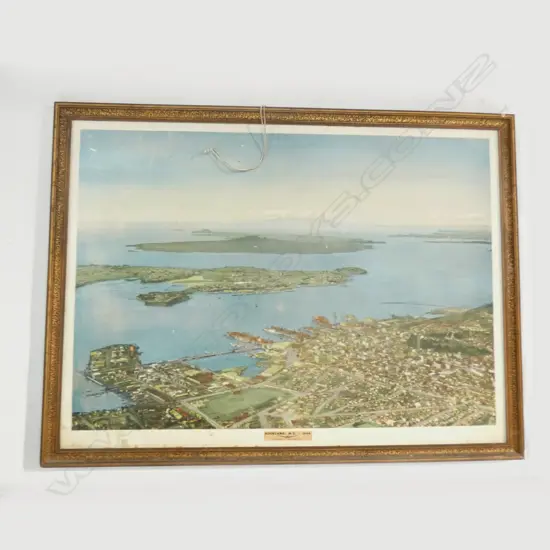 LARGE WHITES AVIATION AUCKLAND HARBOUR 1946 SOME MARKS 720x990mm...